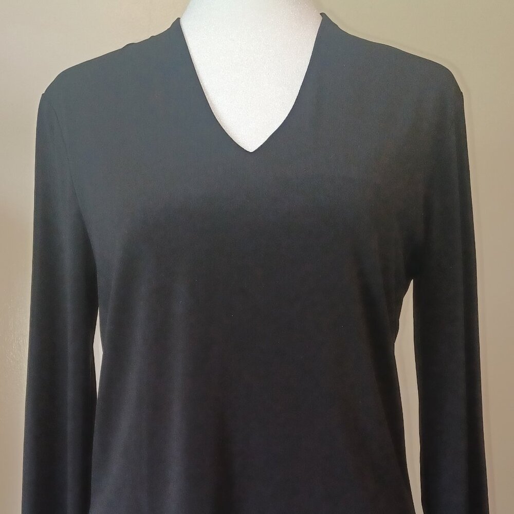 Women's Black Long-Sleeved Dress Blouse Size M